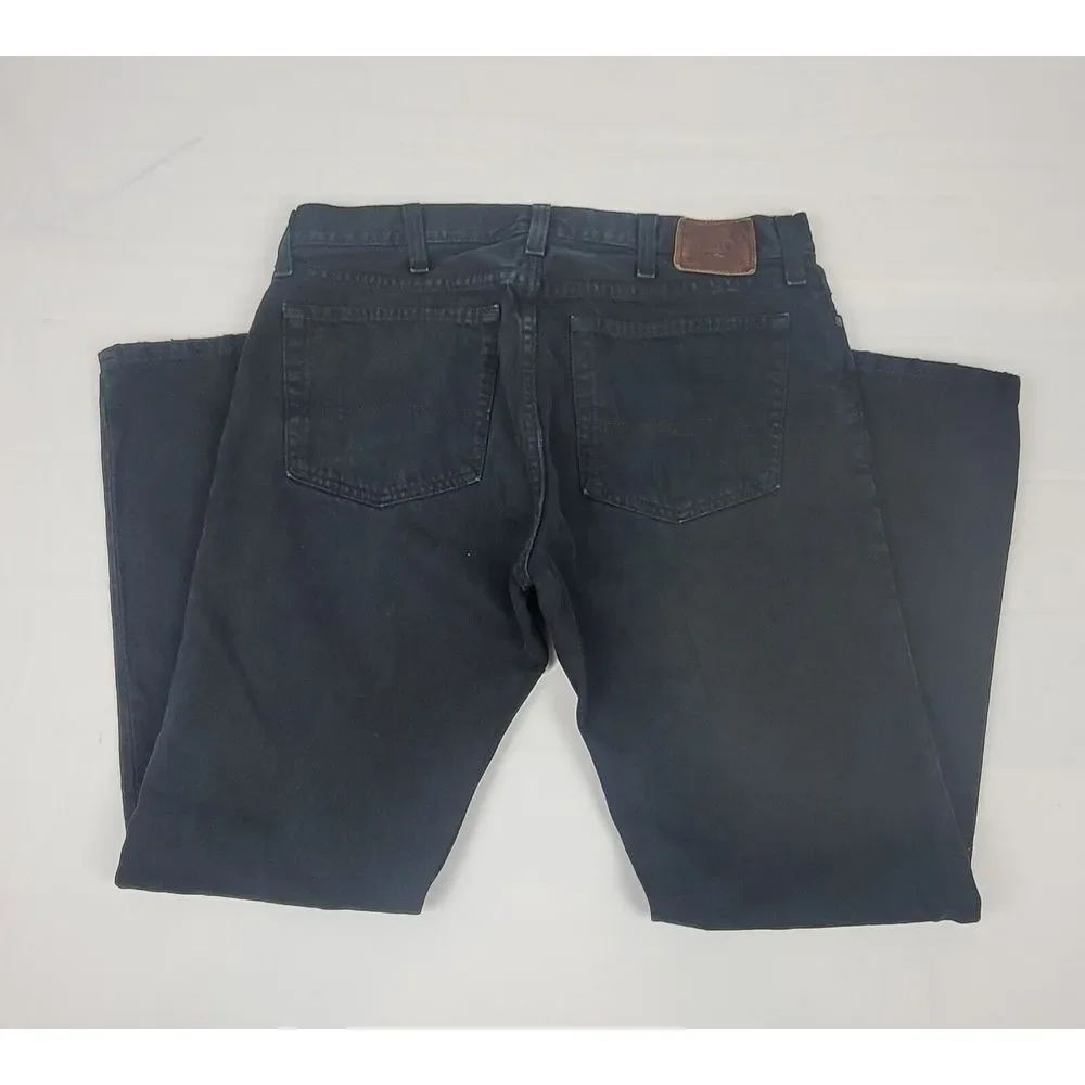 Polo Ralph Lauren Jeans Mens 36x33. Black Straight Leg Vtg. Authentic Dungarees.